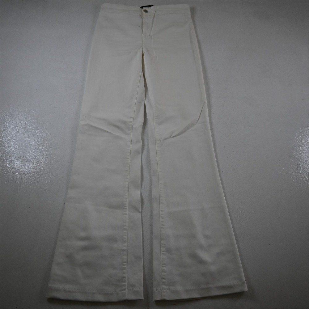 J Brand 30 Tailored Flare‎ White Stretch Denim Womens Jeans
